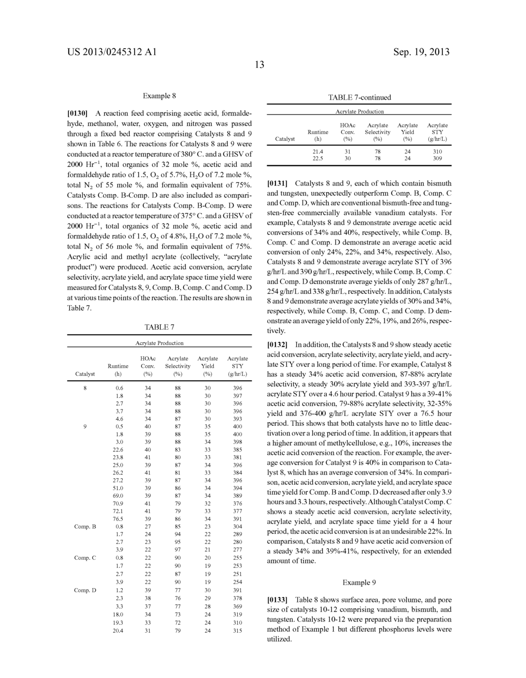 Catalyst for Producing Acrylic Acids and Acrylates - diagram, schematic, and image 14