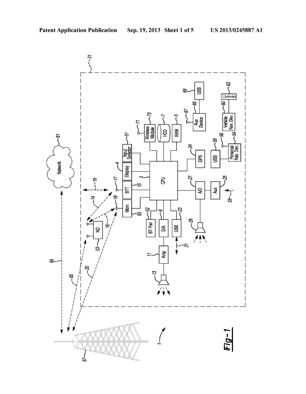 Multi-Display Vehicle Information System and Method - diagram, schematic, and image 02