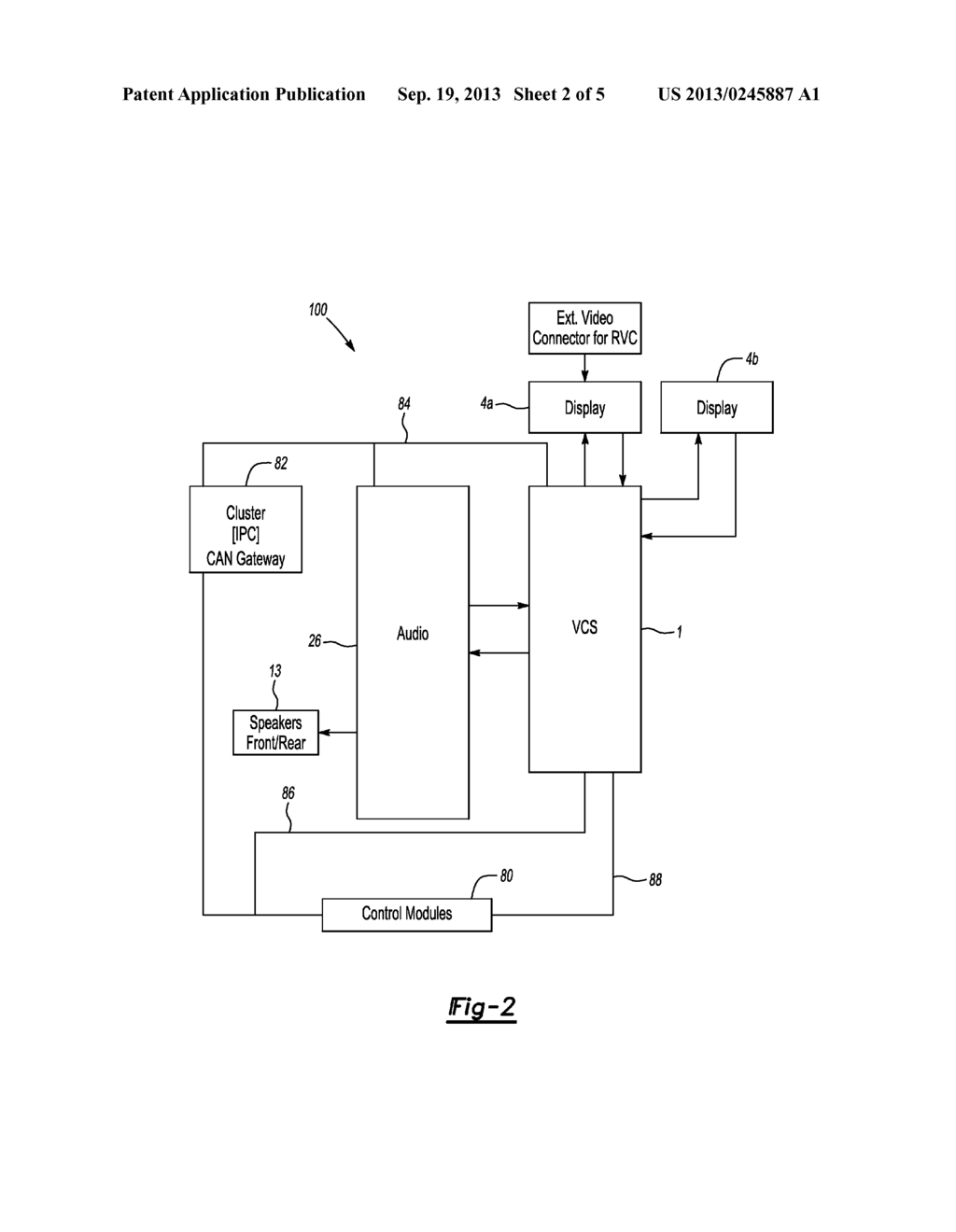 Multi-Display Vehicle Information System and Method - diagram, schematic, and image 03