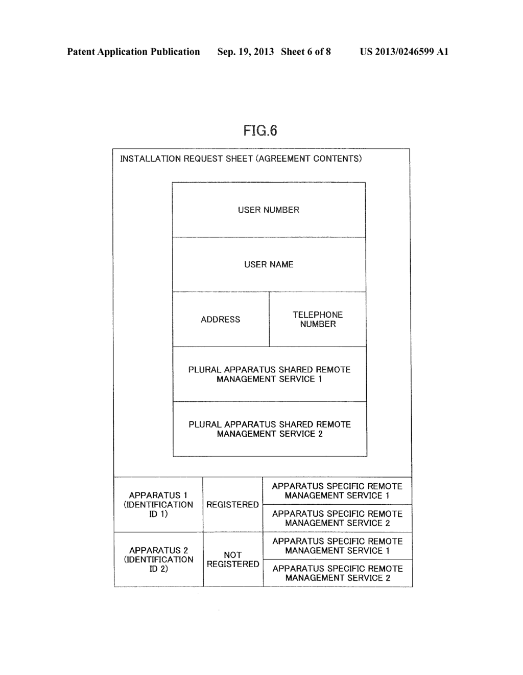 MANAGEMENT APPARATUS, MANAGEMENT TARGET APPARATUS, AND APPARATUS     INSTALLATION METHOD FOR REMOTE MANAGEMENT SYSTEM - diagram, schematic, and image 07