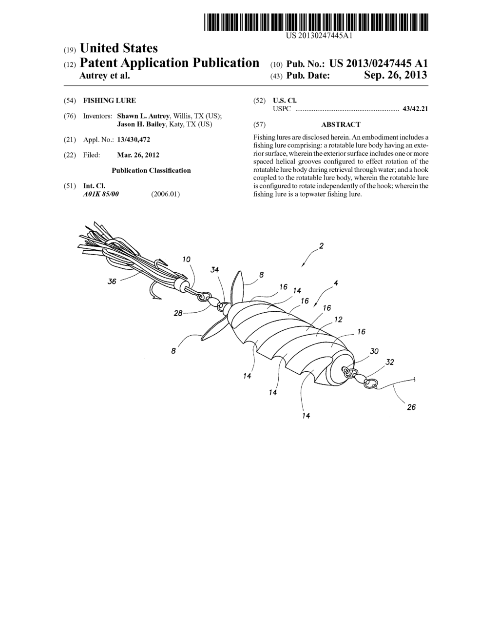 Fishing Lure - diagram, schematic, and image 01