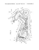 CANISTER ARRANGEMENT STRUCTURE FOR SADDLE-RIDE TYPE VEHICLE diagram and image