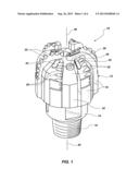 DRILL BITS WITH BEARING ELEMENTS FOR REDUCING EXPOSURE OF CUTTERS diagram and image