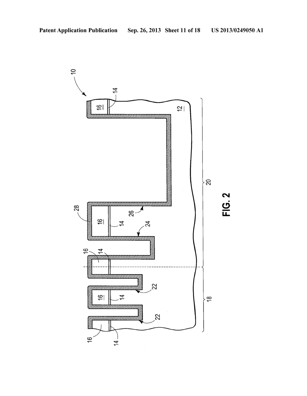 INTEGRATED CIRCUIT DEVICES AND METHODS OF FORMING MEMORY ARRAY AND     PERIPHERAL CIRCUITRY ISOLATION - diagram, schematic, and image 12