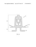 TRIM PANELS FOR MOUNTING TO SUPPORT STRUCTURES OF AUTOMOTIVE VEHICLES BY     RENTION CLIPS diagram and image