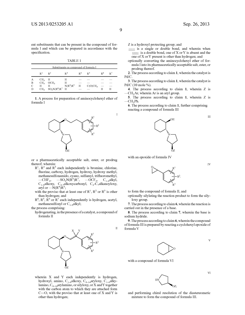 PROCESS FOR PREPARATION OF AMINOCYCLOHEXYL ETHERS AND INTERMEDIATE     PRODUCTS USED IN THE PROCESS - diagram, schematic, and image 10
