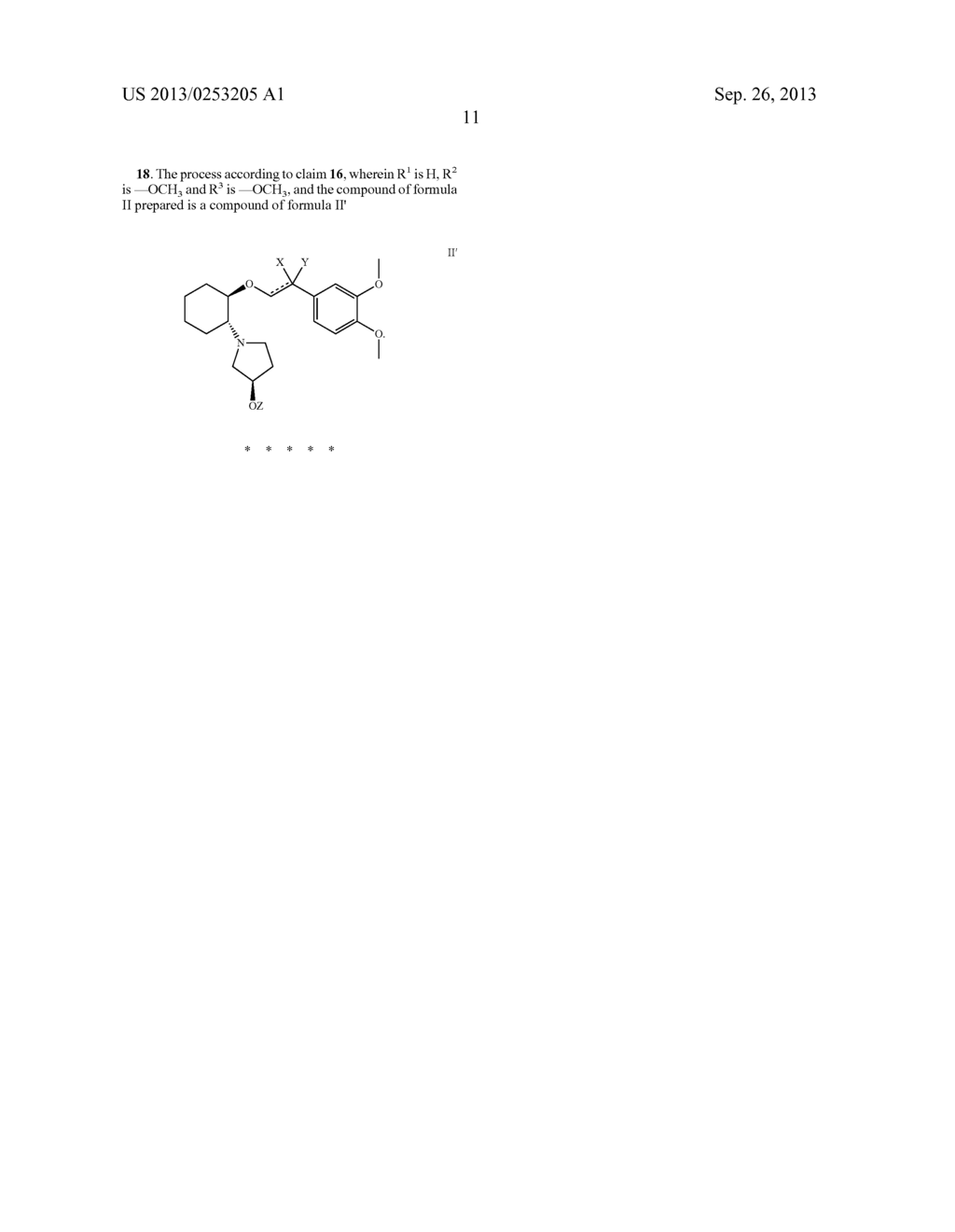 PROCESS FOR PREPARATION OF AMINOCYCLOHEXYL ETHERS AND INTERMEDIATE     PRODUCTS USED IN THE PROCESS - diagram, schematic, and image 12