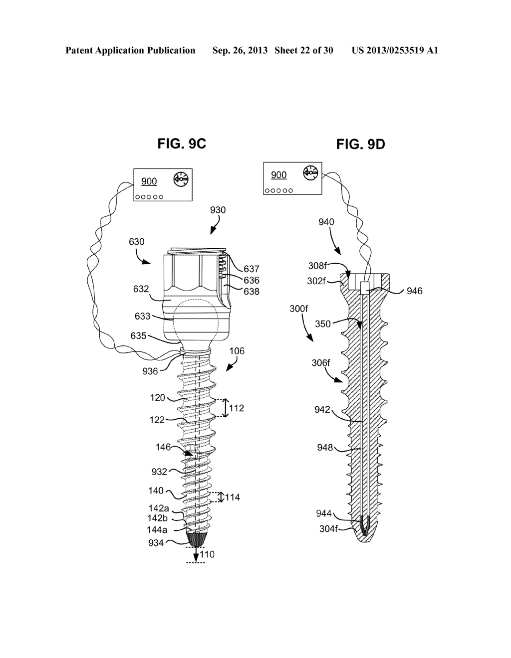 SYSTEM AND METHOD FOR CREATING A BORE AND IMPLANTING A BONE SCREW IN A     VERTEBRA - diagram, schematic, and image 23