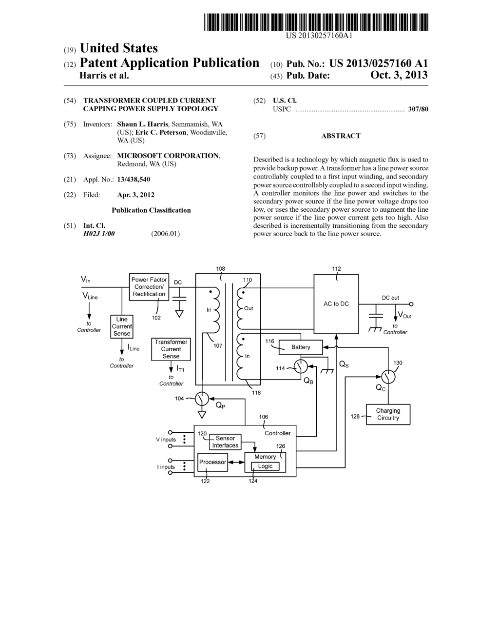 Transformer Coupled Current Capping Power Supply Topology - diagram, schematic, and image 01