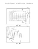 USE OF A SENSOR TO ENABLE TOUCH AND TYPE MODES FOR HANDS OF A USER VIA A     KEYBOARD diagram and image