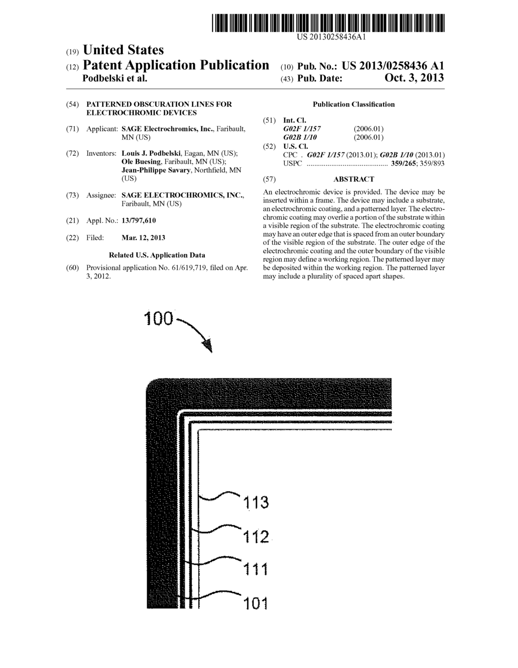 PATTERNED OBSCURATION LINES FOR ELECTROCHROMIC DEVICES - diagram, schematic, and image 01