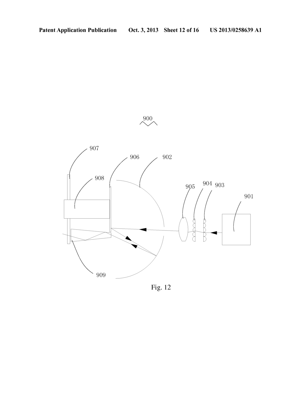 PROJECTION SYSTEM, LIGHT SOURCE SYSTEM AND LIGHT SOURCE ASSEMBLY - diagram, schematic, and image 13