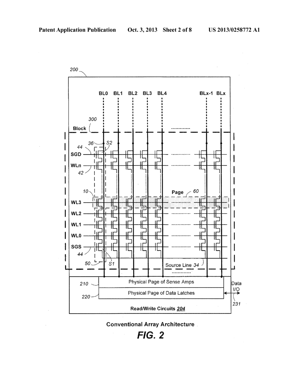 Non-Volatile Memory and Method Having a Memory Array with a High-Speed,     Short Bit-Line Portion - diagram, schematic, and image 03