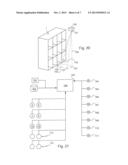 AUTOMATED STORAGE CABINET FOR TROLLEYS, AND AIRCRAFT INCORPORATING SUCH A     CABINET diagram and image