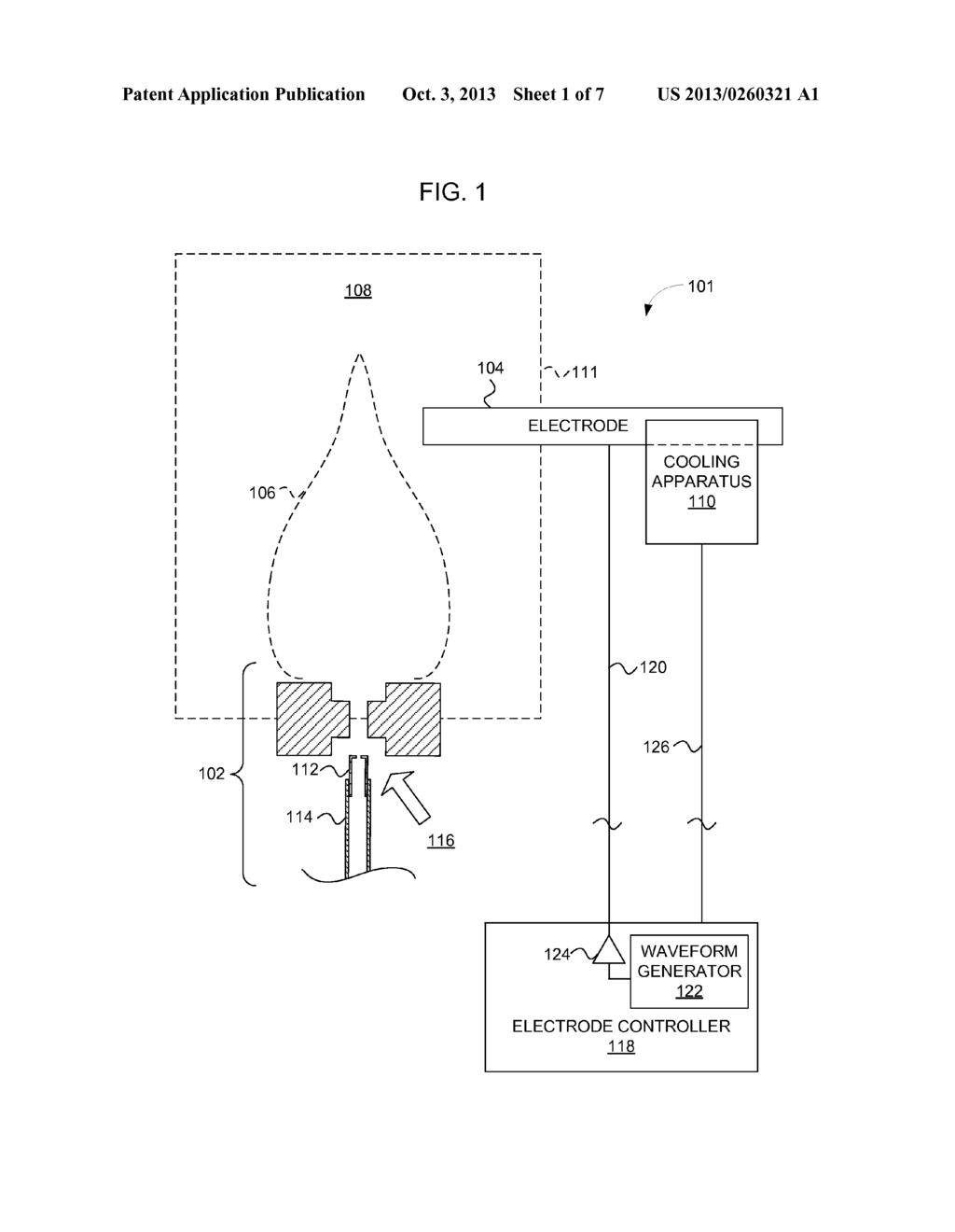 COOLED ELECTRODE AND BURNER SYSTEM INCLUDING A COOLED ELECTRODE - diagram, schematic, and image 02