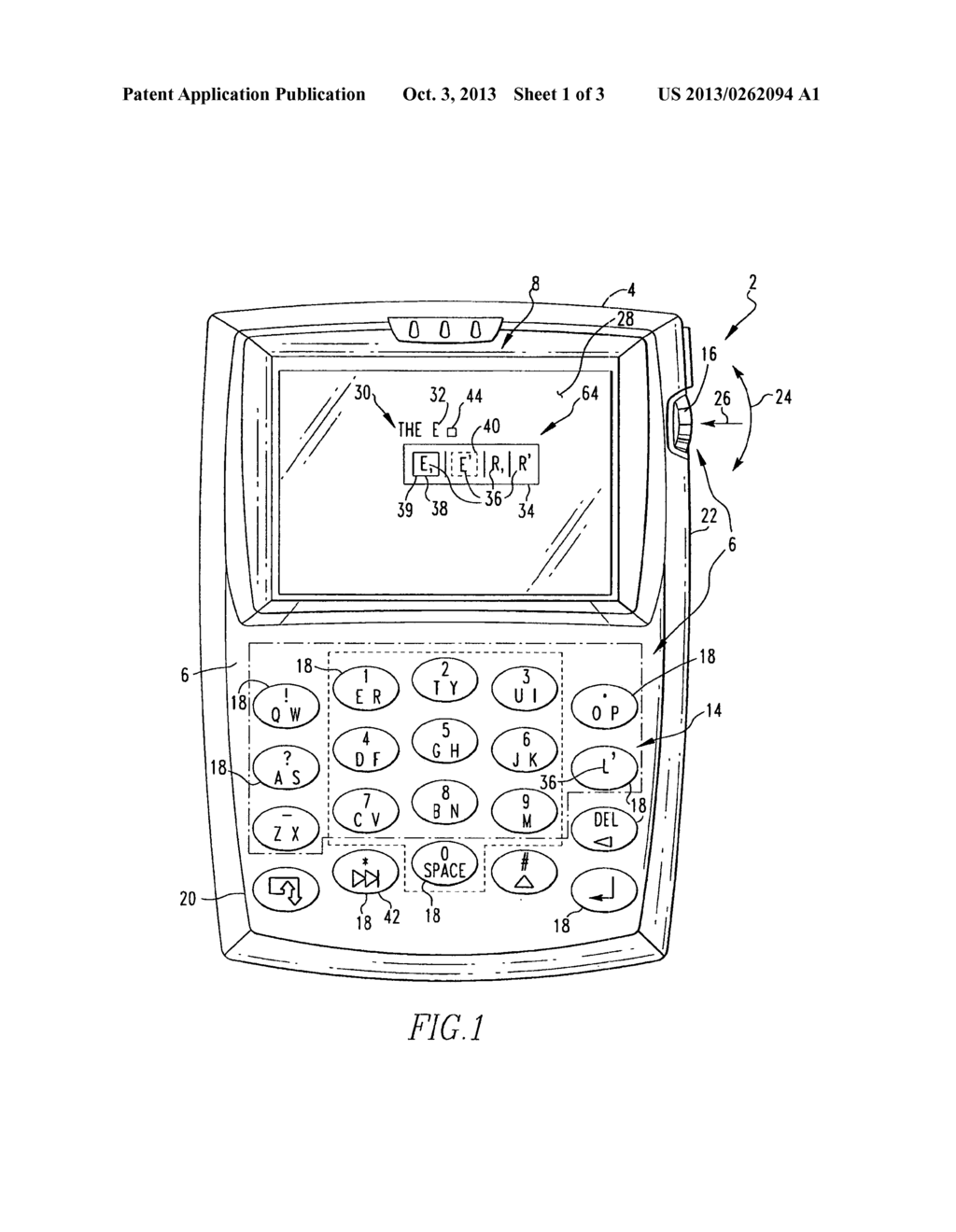 HANDHELD ELECTRONIC DEVICE INCLUDING INDICATION OF A SELECTED DATA SOURCE,     AND ASSOCIATED METHOD - diagram, schematic, and image 02