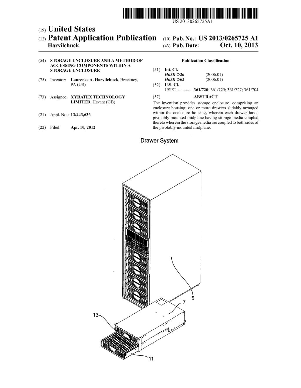 STORAGE ENCLOSURE AND A METHOD OF ACCESSING COMPONENTS WITHIN A STORAGE     ENCLOSURE - diagram, schematic, and image 01