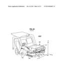 Front-Loadable Refuse Container Having Side-Loading Robotic Arm With     Motors And Other Mass Mounted At Rear Of Container And Use Of Same With     Front-Loading Waste-Hauling Vehicle Having Hydraulic Front Forks Or Other     Retractably Engageable Lift Means diagram and image