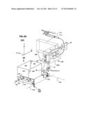 Front-Loadable Refuse Container Having Side-Loading Robotic Arm With     Motors And Other Mass Mounted At Rear Of Container And Use Of Same With     Front-Loading Waste-Hauling Vehicle Having Hydraulic Front Forks Or Other     Retractably Engageable Lift Means diagram and image