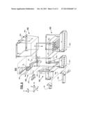 Front-Loadable Refuse Container Having Side-Loading Robotic Arm With     Motors And Other Mass Mounted At Rear Of Container And Use Of Same With     Front-Loading Waste-Hauling Vehicle Having Hydraulic Front Forks Or Other     Retractably Engageable Lift Means diagram and image