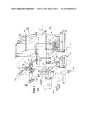 Front-Loadable Refuse Container Having Side-Loading Robotic Arm With     Motors And Other Mass Mounted At Rear Of Container And Use Of Same With     Front-Loading Waste-Hauling Vehicle Having Hydraulic Front Forks Or Other     Retractably Engageable Lift Means diagram and image