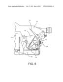 Miter Saw with Cutting Alignment Device on a Dust Chute diagram and image