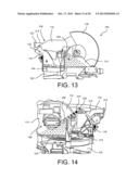 Miter Saw with Cutting Alignment Device on a Dust Chute diagram and image