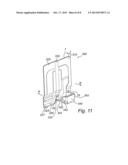 LATERAL PLATE ELEMENT FOR A LINK INCLUDED IN A SELF-STACKING ENDLESS     CONVEYOR BELT diagram and image