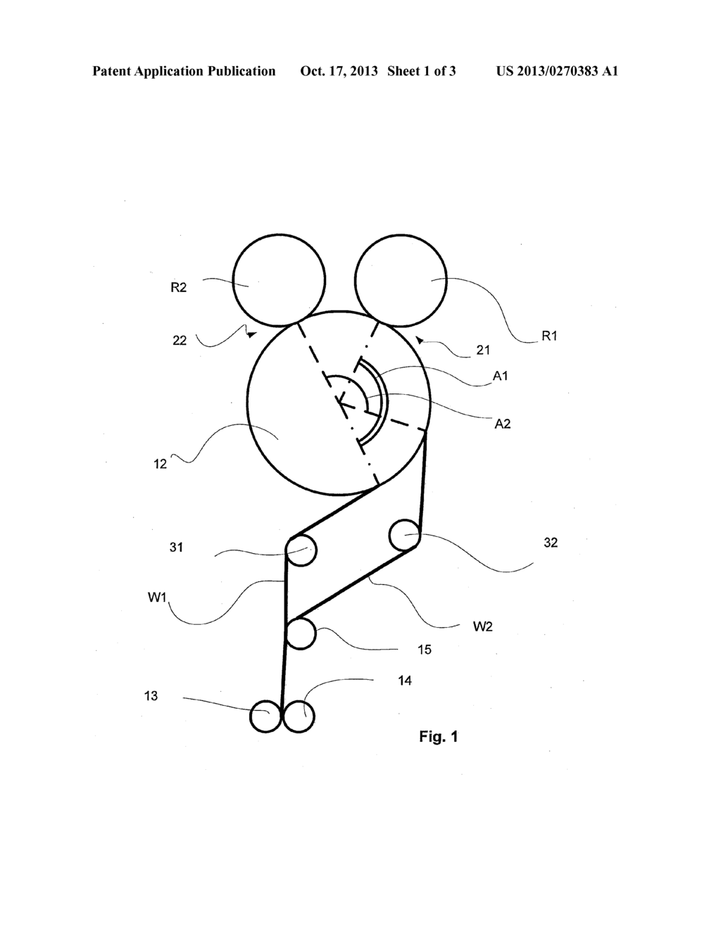 Method and Device for Winding of Fiber Webs, Especially of Paper and Board     Webs - diagram, schematic, and image 02