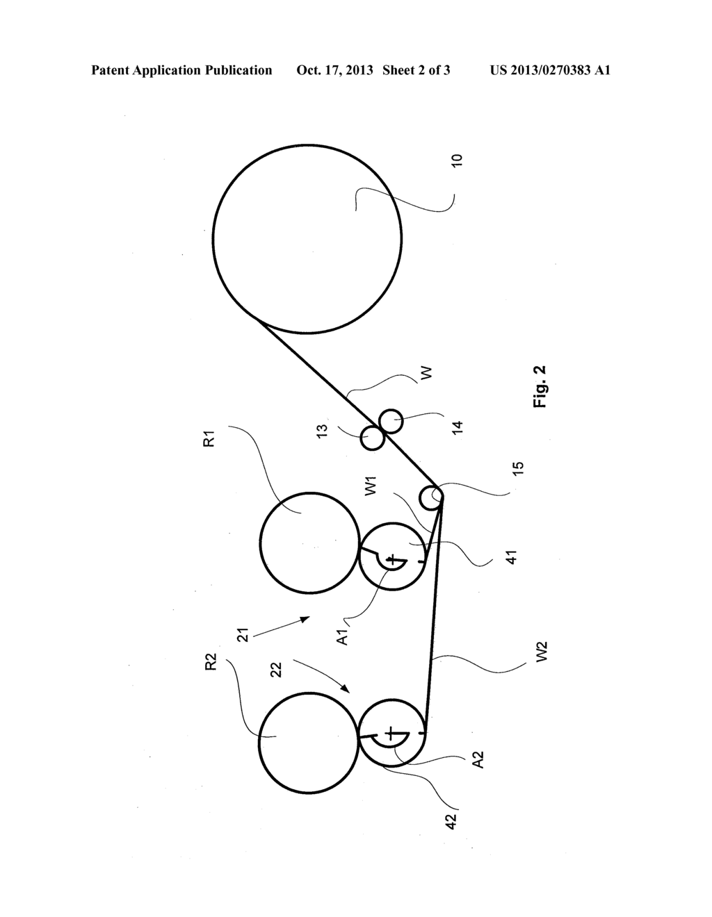 Method and Device for Winding of Fiber Webs, Especially of Paper and Board     Webs - diagram, schematic, and image 03