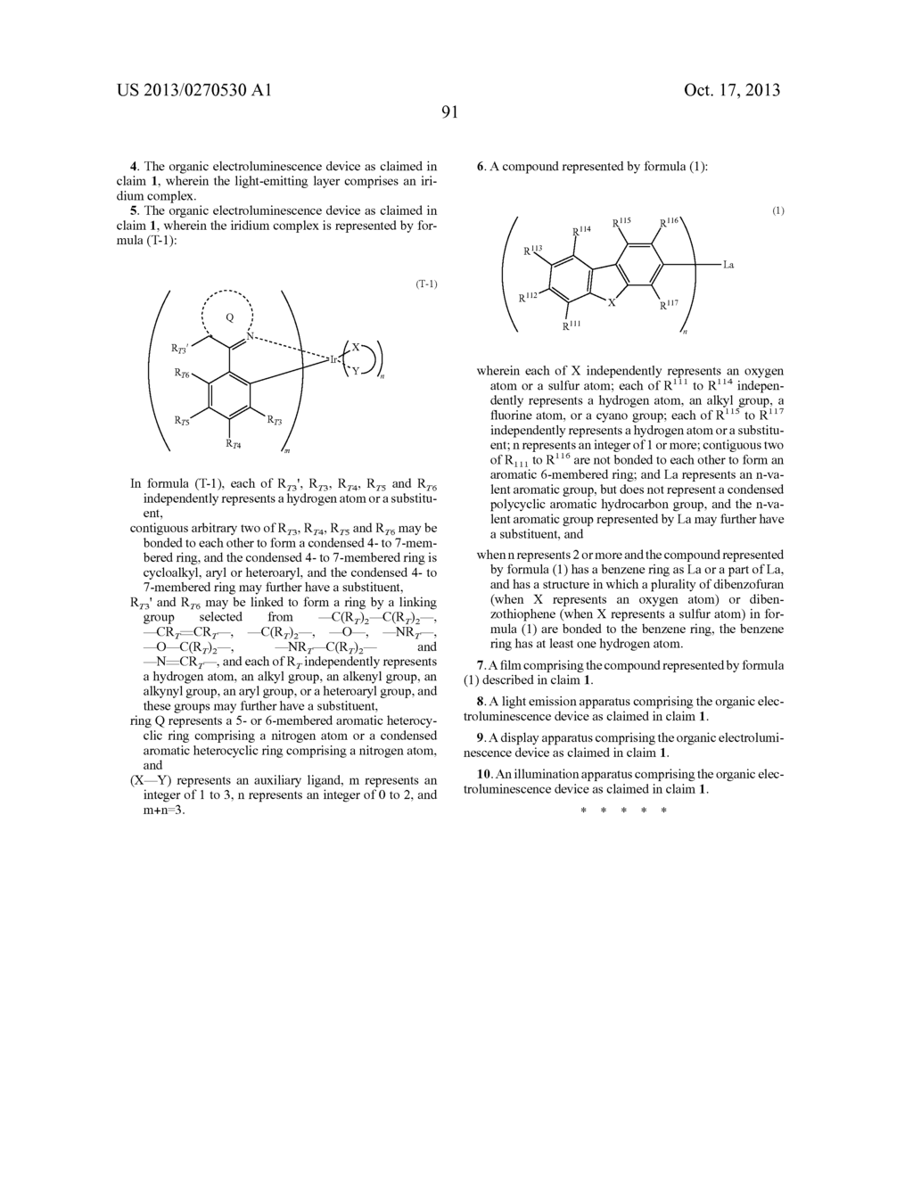 ORGANIC ELECTROLUMINESCENT ELEMENT AND COMPOUND - diagram, schematic, and image 94