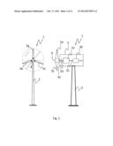 WIND TURBINE WITH ELECTROMAGNETIC WAVE TRANSMISSION SYSTEM diagram and image