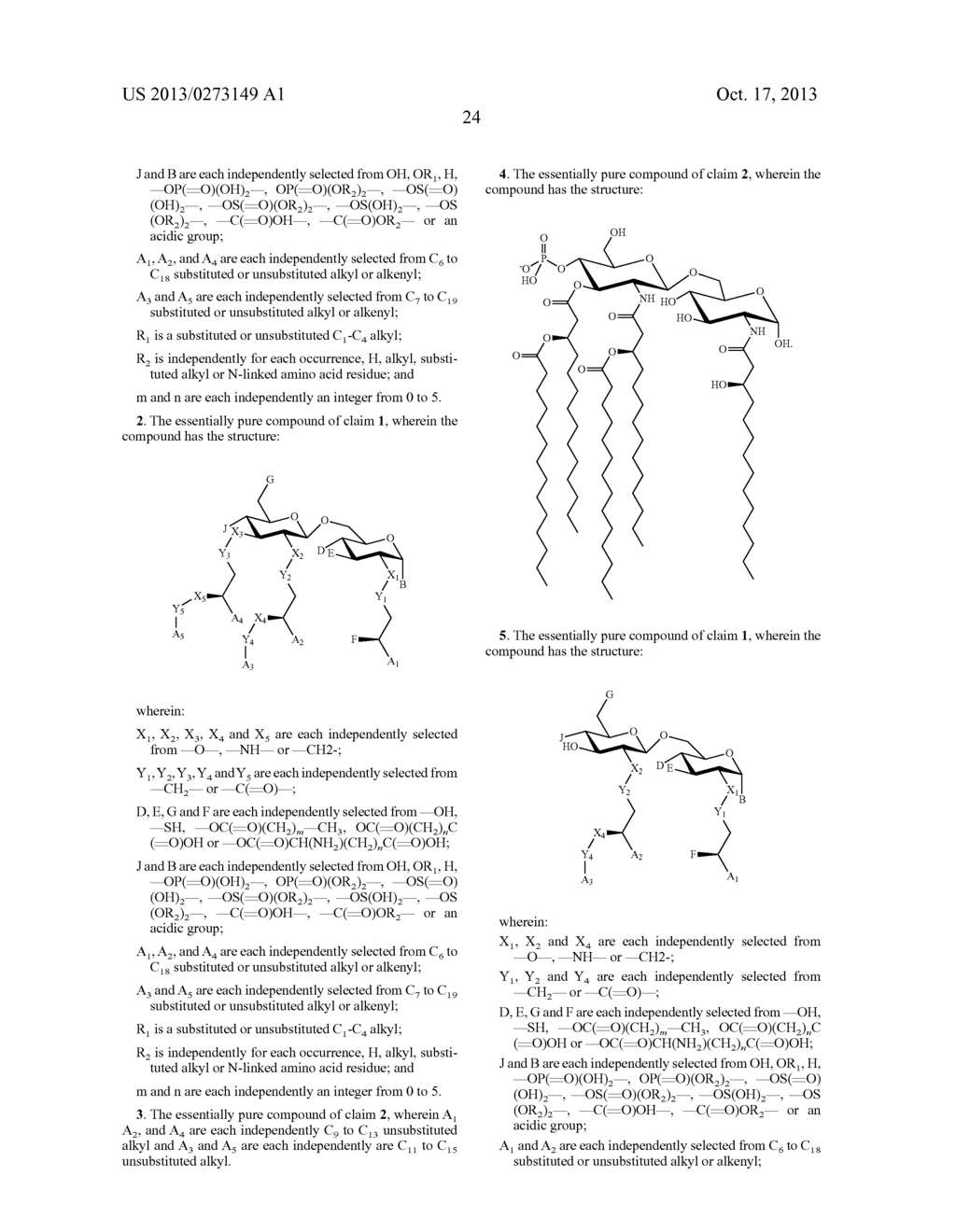 DISACCHARIDE SYNTHETIC LIPID COMPOUNDS AND USES THEREOF - diagram, schematic, and image 31