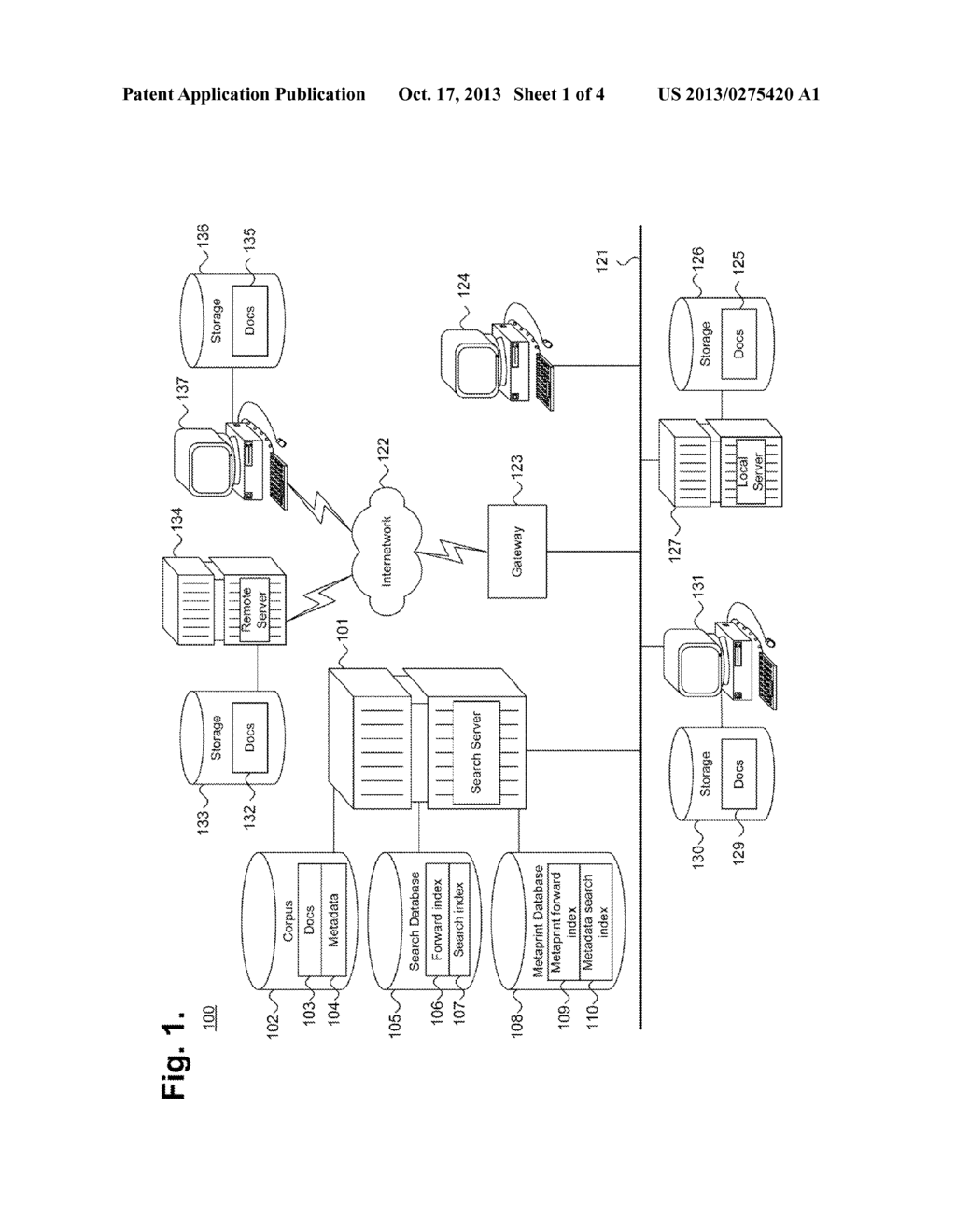 Computer-Implemented System And Method For Conducting A Document Search     Via Metaprints - diagram, schematic, and image 02