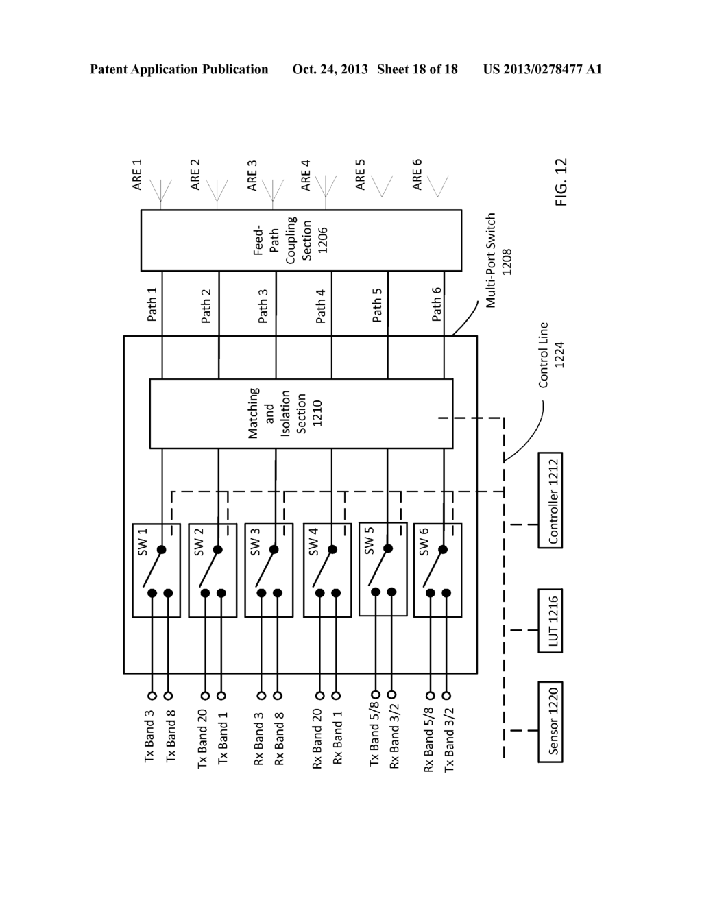 MULTI-BAND COMMUNICATION SYSTEM WITH ISOLATION AND IMPEDANCE MATCHING     PROVISION - diagram, schematic, and image 19