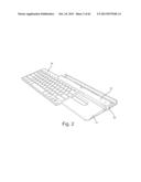 Stand and drawing-easel attached to a keyboard to use with mobile     electronic devices diagram and image