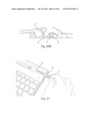 Stand and drawing-easel attached to a keyboard to use with mobile     electronic devices diagram and image