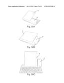 Stand and drawing-easel attached to a keyboard to use with mobile     electronic devices diagram and image