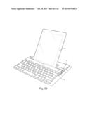 Stand and drawing-easel attached to a keyboard to use with mobile     electronic devices diagram and image
