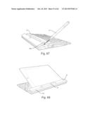 Stand and drawing-easel attached to a keyboard to use with mobile     electronic devices diagram and image