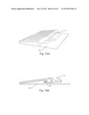 Stand and drawing-easel attached to a keyboard to use with mobile     electronic devices diagram and image