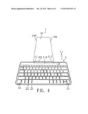 KEYBOARD DEVICE WITH A SUPPORT FOR SUPPORTING A KEYBOARD diagram and image