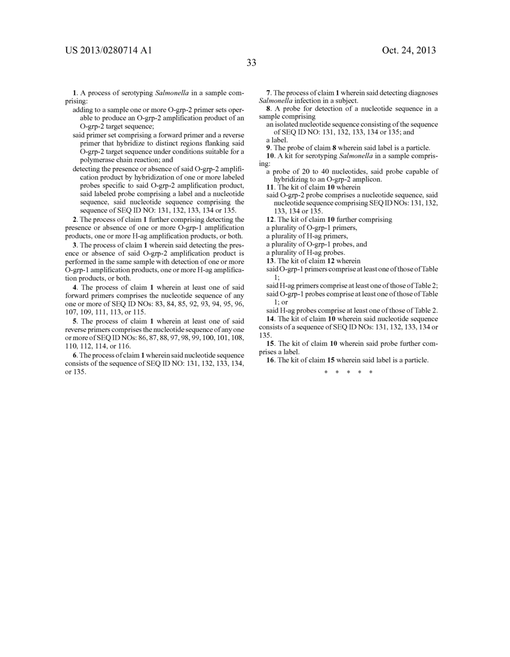 RAPID SALMONELLA SEROTYPING ASSAY - diagram, schematic, and image 44