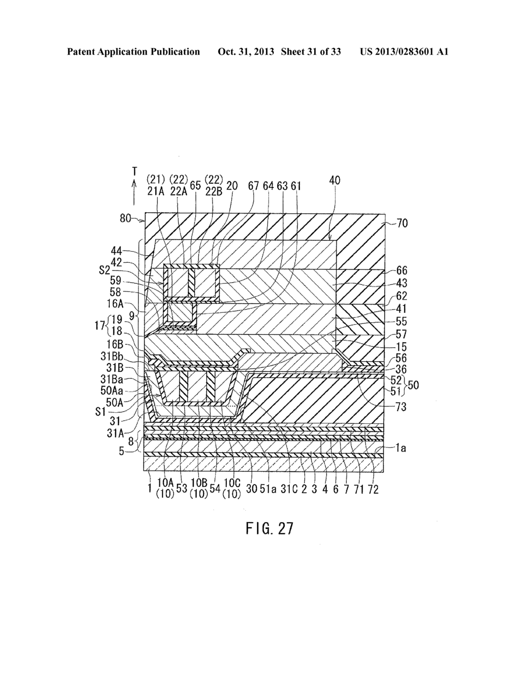 METHOD OF MANUFACTURING MAGNETIC HEAD FOR PERPENDICULAR MAGNETIC RECORDING     HAVING A RETURN PATH SECTION - diagram, schematic, and image 32