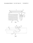 SURFACE COVERING COMPRISING LAMINATE PANELS AND AN EXTRANEOUS LOCKING     ELEMENT diagram and image