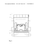 COATING DEVICE COMPRISING A JET OF COATING MEDIUM WHICH IS BROKEN DOWN     INTO DROPS diagram and image