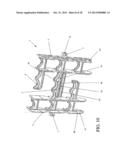 VARIABLE-GEOMETRY SPACING CONNECTOR FOR FORMWORK AND MODULAR FORMWORK     SYSTEM INCLUDING SUCH CONNECTOR diagram and image