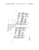 VARIABLE-GEOMETRY SPACING CONNECTOR FOR FORMWORK AND MODULAR FORMWORK     SYSTEM INCLUDING SUCH CONNECTOR diagram and image