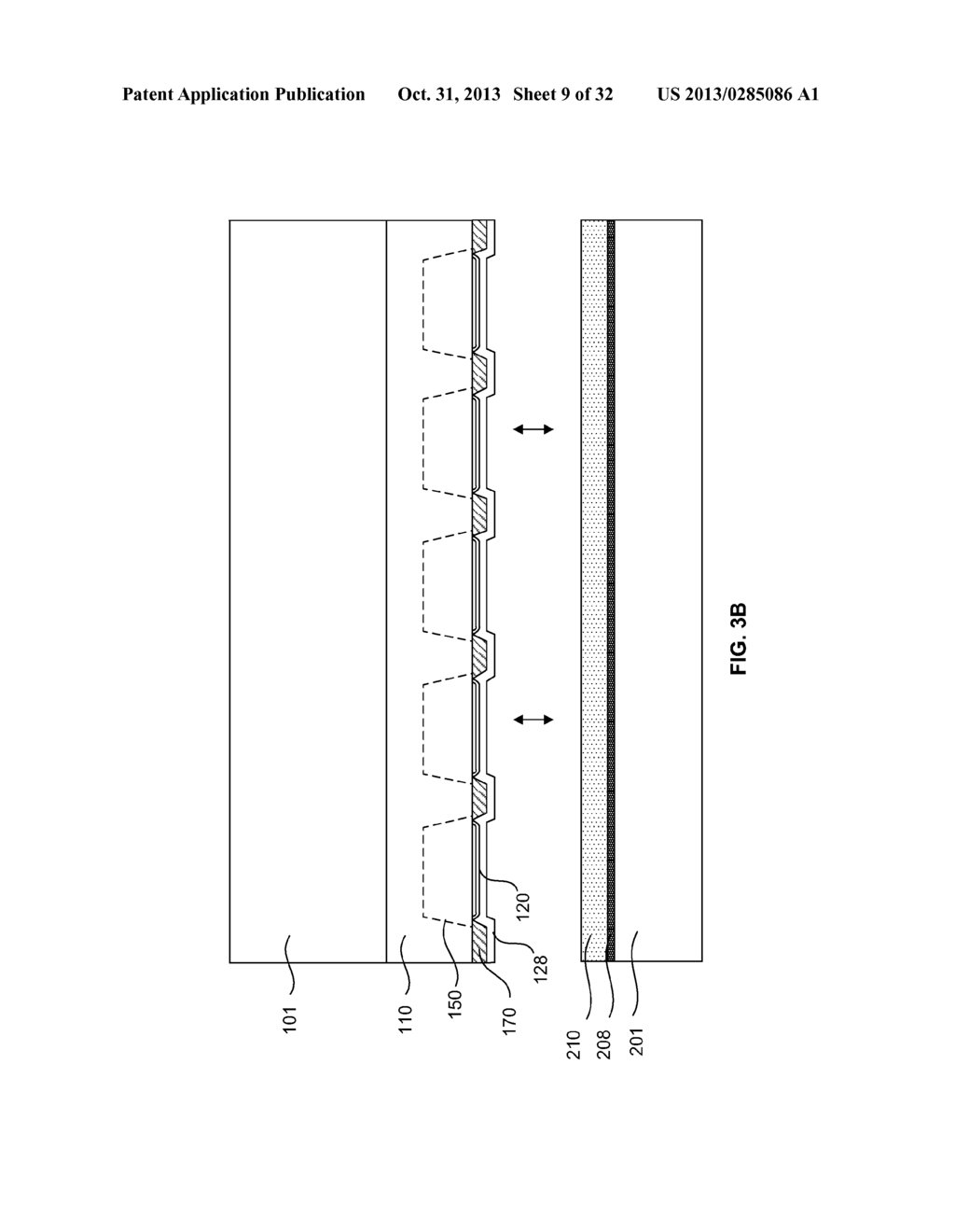 METHOD OF FORMING A MICRO LED DEVICE WITH SELF-ALIGNED METALLIZATION STACK - diagram, schematic, and image 10