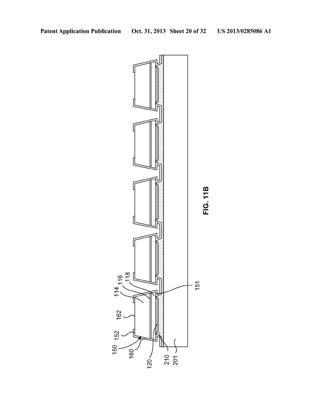 METHOD OF FORMING A MICRO LED DEVICE WITH SELF-ALIGNED METALLIZATION STACK - diagram, schematic, and image 21